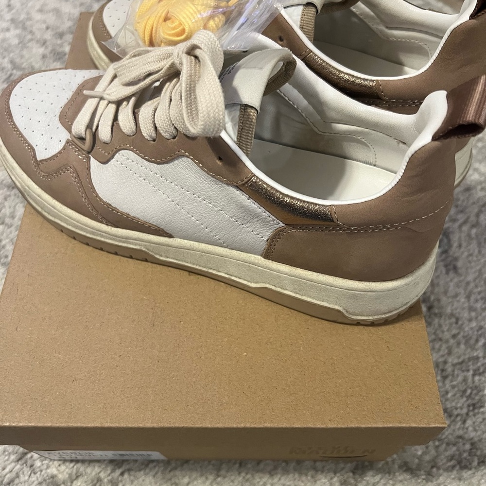 Tan and White Sneakers